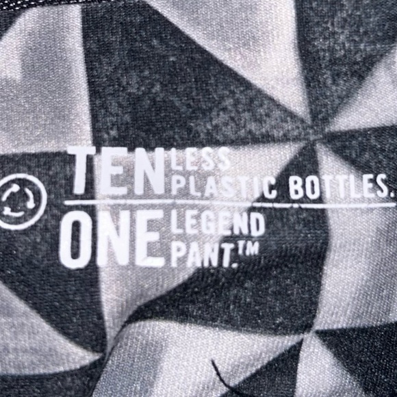 Nike Dri-Fit Leggings Cropped Geometric Print High Rise Thick Workout Pants - Picture 8 of 9